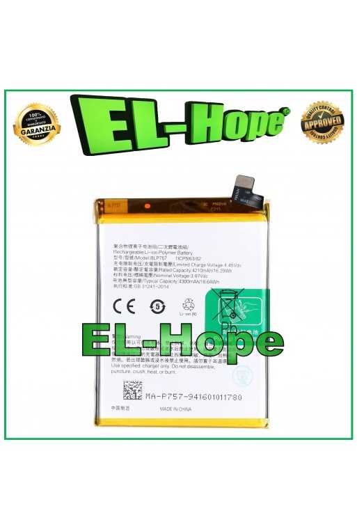BATTERIA BLP757 PER OPPO REALME 6 / 6 PRO / 6S 4300 mAh QUALITA' PARI ORIGINALE BATTERIA BLP757 PER OPPO REALME 6 / 6 PRO / 6S 4300 mAh QUALITA' PARI ORIGINALE