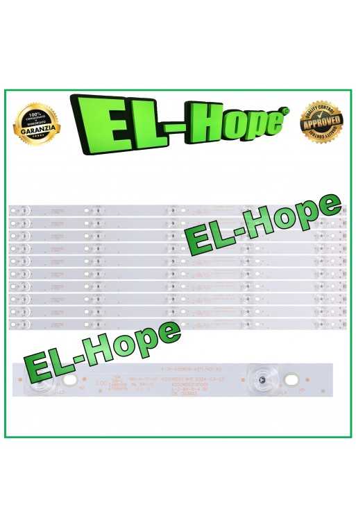 KIT 10 BARRE STRIP 5 LED PER TV 55" BENQ 4708-K55WD9-A2117N01 DH-LM55-S200