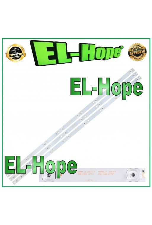 KIT 3 BARRE STRIP 8 LED PER TV 43" PHILIPS 4708-K43WDD-A3117N01 K430WDD1 A3 A4 KIT 3 BARRE STRIP 8 LED PER TV 43" PHILIPS 4708-K43WDD-A3117N01 K430WDD1 A3 A4