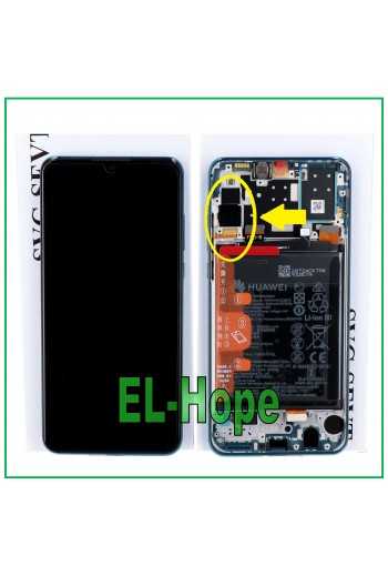 DISPLAY LCD TOUCH FRAME BATTERIA ORIGINALE HUAWEI P30 LITE NEW EDITION 24 MP BLU