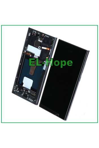 DISPLAY LCD OLED + FRAME TOUCH PER SAMSUNG GALAXY S22 ULTRA 2022 SM-S908 NERO