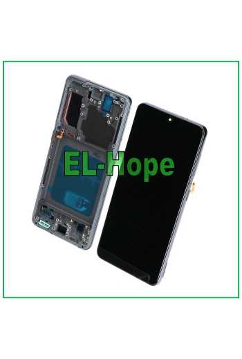 DISPLAY LCD OLED FRAME PER SAMSUNG GALAXY S21 SM-G991 TOUCH SCREEN VETRO NERO