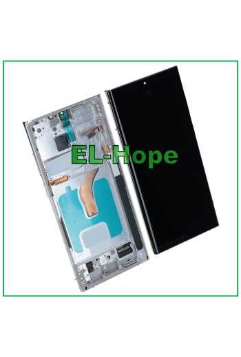 DISPLAY LCD OLED + FRAME TOUCH PER SAMSUNG GALAXY S22 ULTRA 2022 SM-S908 BIANCO