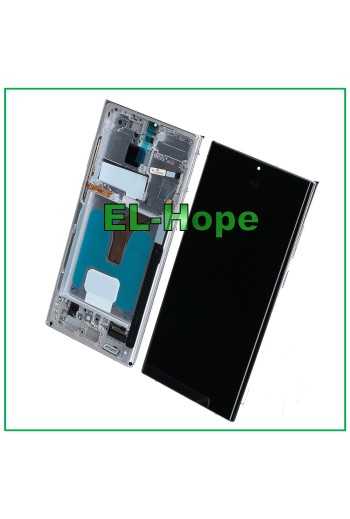 DISPLAY LCD OLED + FRAME TOUCH PER SAMSUNG GALAXY S22 ULTRA 2022 SM-S908 BIANCO