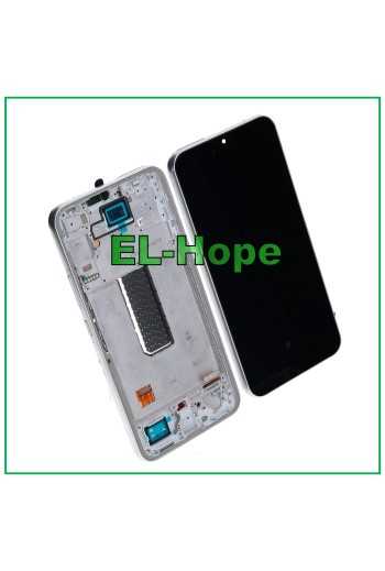 DISPLAY LCD OLED + FRAME PER SAMSUNG GALAXY A34 5G SM-A346B TOUCH SCREEN SILVER