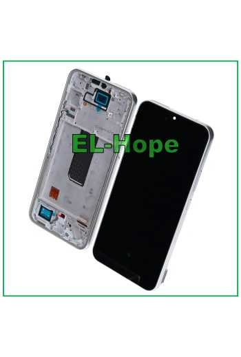 DISPLAY LCD OLED + FRAME PER SAMSUNG GALAXY A34 5G SM-A346B TOUCH SCREEN SILVER