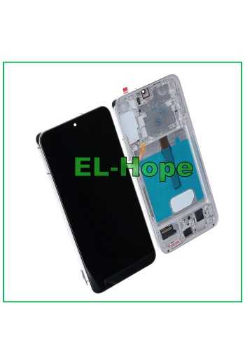 DISPLAY LCD OLED FRAME PER SAMSUNG GALAXY S22+ PLUS SM-S906 TOUCH SCHERMO BIANCO