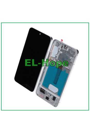 DISPLAY LCD OLED FRAME PER SAMSUNG GALAXY S22+ PLUS SM-S906 TOUCH SCHERMO BIANCO