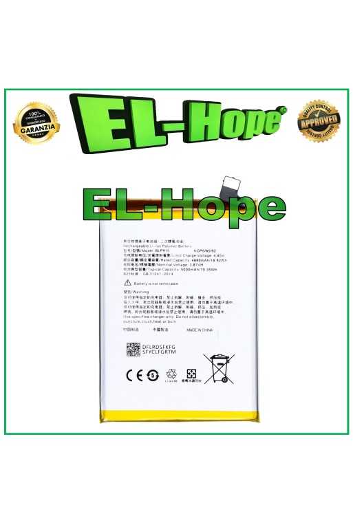 BATTERIA BLP915 PER OPPO A17 CPH2477 5000 mAh QUALITA' PARI ORIGINALE BATTERIA BLP915 PER OPPO A17 CPH2477 5000 mAh QUALITA' PARI ORIGINALE