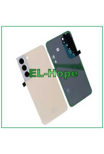 COPERCHIO BATTERIA ORIGINALE SAMSUNG GALAXY S22+ PLUS SM-S906 VETRO CASE CREMA