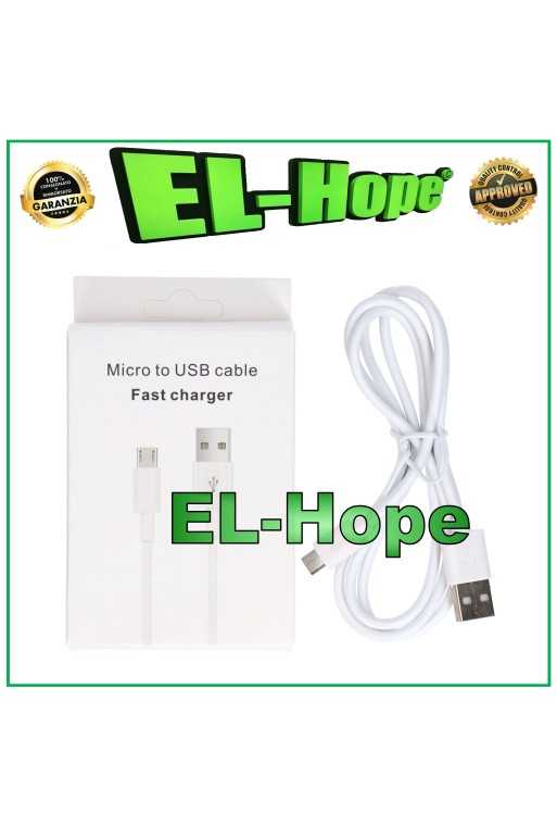 CAVO DATI CAVETTO DI RICARICA CARICA BATTERIA MICRO USB UNIVERSALE BIANCO 1 MT CAVO DATI CAVETTO DI RICARICA CARICA BATTERIA MICRO USB UNIVERSALE BIANCO 1 MT