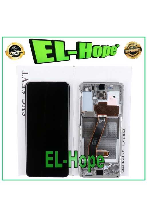 DISPLAY LCD FRAME ORIGINALE SAMSUNG GALAXY S20 SM-G980 G981 TOUCH SCREEN BIANCO DISPLAY LCD FRAME ORIGINALE SAMSUNG GALAXY S20 SM-G980 G981 TOUCH SCREEN BIANCO
