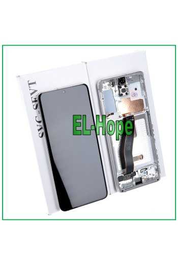 DISPLAY LCD FRAME ORIGINALE SAMSUNG GALAXY S20 SM-G980 G981 TOUCH SCREEN BIANCO