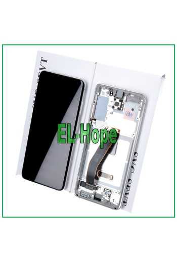 DISPLAY LCD FRAME ORIGINALE SAMSUNG GALAXY S20 SM-G980 G981 TOUCH SCREEN BIANCO