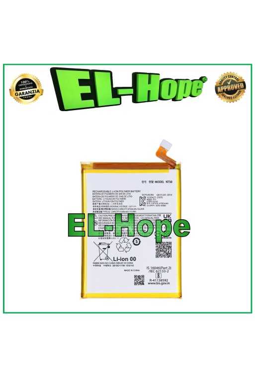 BATTERIA NT50 PER MOTOROLA MOTO EDGE 20 LITE XT2139 5000 mAh PARI ORIGINALE BATTERIA NT50 PER MOTOROLA MOTO EDGE 20 LITE XT2139 5000 mAh PARI ORIGINALE