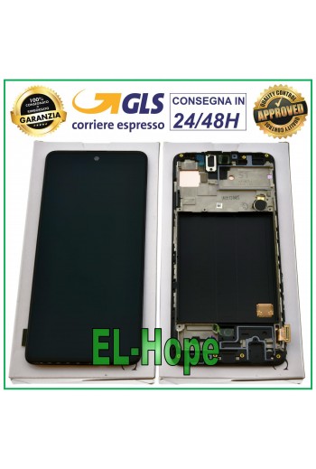 DISPLAY LCD ORIGINALE 100% SAMSUNG GALAXY A51 SM-A515F TOUCH SCREEN FRAME VETRO