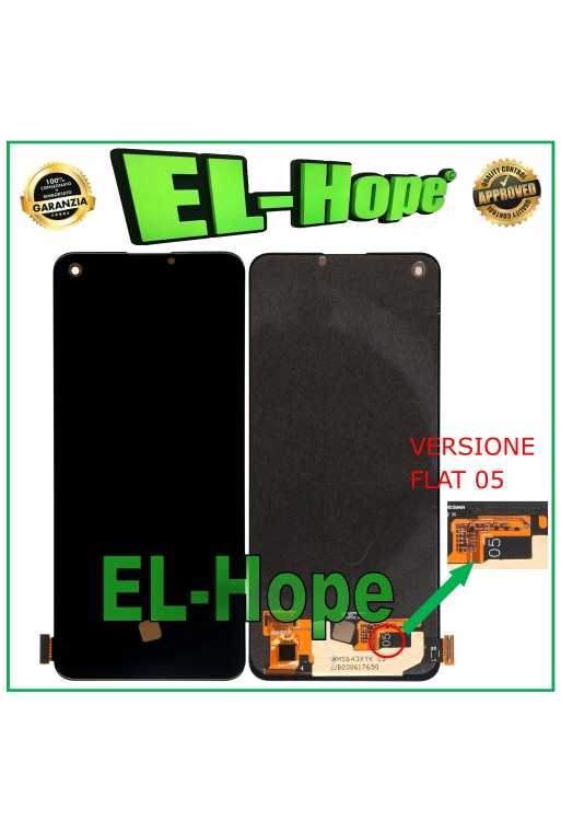 DISPLAY LCD OLED PER OPPO RENO 8 LITE CPH2343 TOUCH SCREEN VETRO SCHERMO NERO