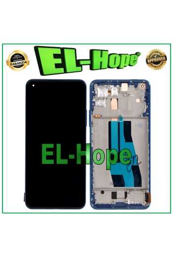 DISPLAY LCD OLED FRAME PER XIAOMI MI 11 LITE 4G 5G NE M2101K9AG TOUCH VETRO BLU