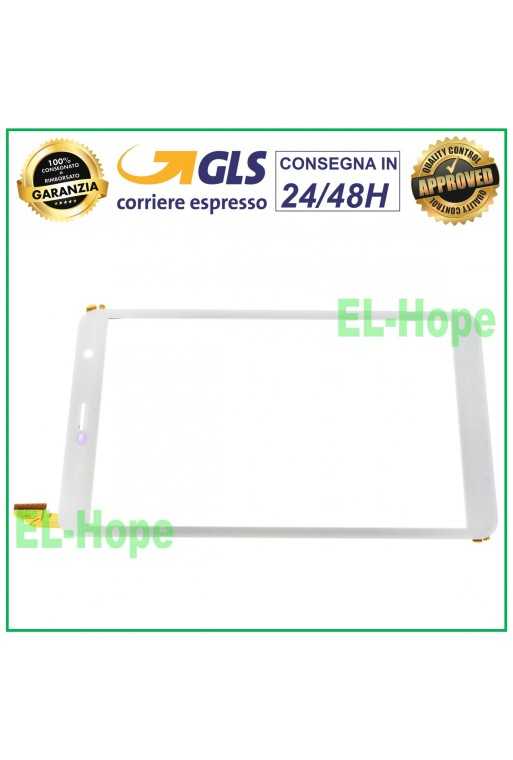 TOUCH SCREEN VETRO TABLET CLEMENTONI CLEMPAD 8 PRO V69905 VERS. 3G BIANCO
