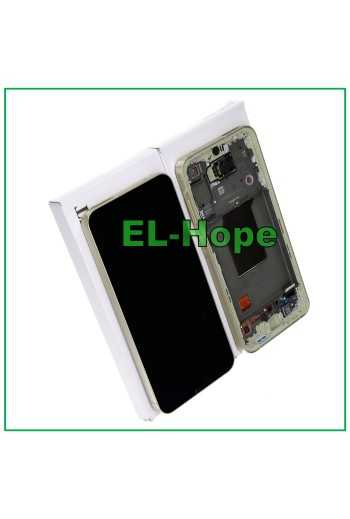 DISPLAY TOUCH LCD OLED ORIGINALE SAMSUNG GALAXY A55 5G 2024 SM-A556 FRAME GIALLO