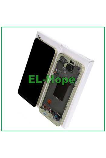 DISPLAY TOUCH LCD OLED ORIGINALE SAMSUNG GALAXY A55 5G 2024 SM-A556 FRAME GIALLO
