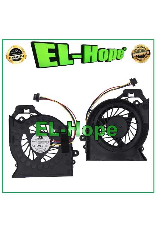 VENTOLA FAN CPU KSB0505HB PER NOTEBOOK HP DV6-6000 DV7-2000 DV7-3000 4 PIN VENTOLA FAN CPU KSB0505HB PER NOTEBOOK HP DV6-6000 DV7-2000 DV7-3000 4 PIN