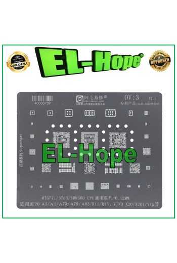 STENCIL REBALLING CPU SCHEDA MADRE AMAOE OV3 PER OPPO A3 A1 A73 A79 A83 R11 R15