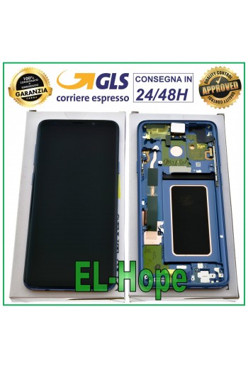 DISPLAY LCD ORIGINALE SAMSUNG GALAXY S9+ SM-G965F PLUS TOUCH SCREEN CORAL BLU