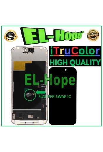 DISPLAY LCD iTruColor SOFT OLED PER APPLE IPHONE 15 PRO TOUCH VETRO SCHERMO