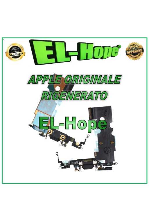 FLAT FLEX CONNETTORE DI RICARICA RIGENERATO ORIGINALE APPLE IPHONE 8 NERO FLAT FLEX CONNETTORE DI RICARICA RIGENERATO ORIGINALE APPLE IPHONE 8 NERO