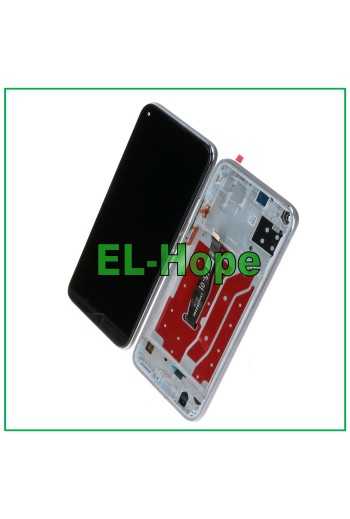 DISPLAY LCD + FRAME PER HUAWEI P40 LITE JNY-L21A LX1 TOUCH SCREEN VETRO SILVER