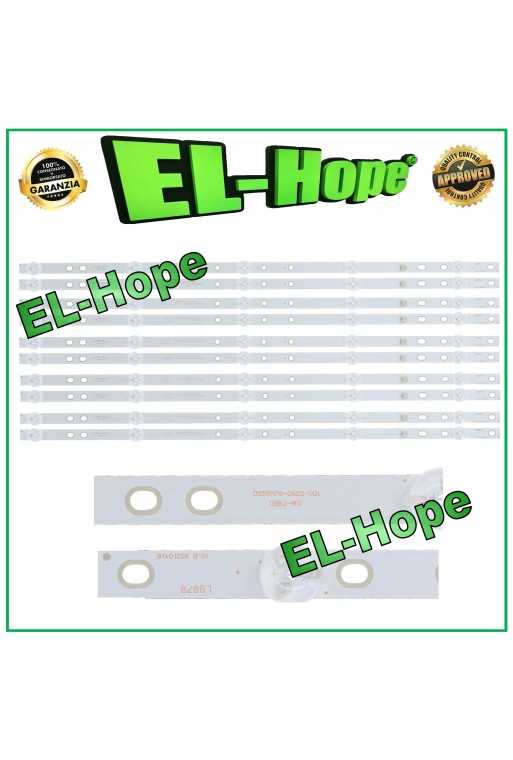 KIT 10 BARRE STRIP 5 LED PER TV 55" AKAI DS55M7B-DS02-V01 DSBJ-WG LB878 L530mm KIT 10 BARRE STRIP 5 LED PER TV 55" AKAI DS55M7B-DS02-V01 DSBJ-WG LB878 L530mm