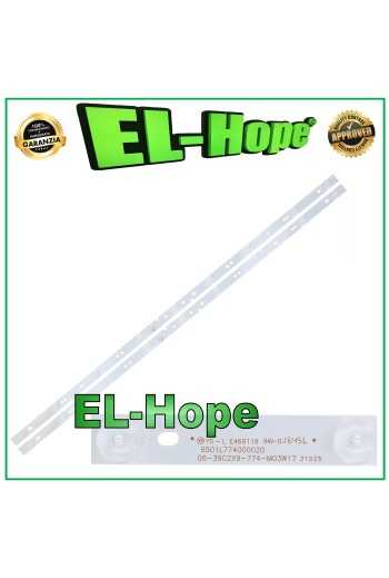KIT 2 BARRE STRIP 9 LED PER TV 39" AKAI 06-39C2X9-774-M03W17 6501L774000020 