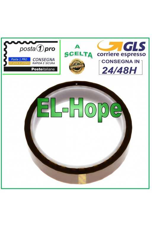 KAPTON NASTRO ADESIVO TERMICO ALTA TEMPERATURA HIGH TAPE PROTEZIONE BGA 2CM 30MT KAPTON NASTRO ADESIVO TERMICO ALTA TEMPERATURA HIGH TAPE PROTEZIONE BGA 2CM 30MT