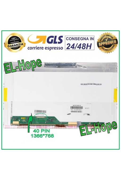 DISPLAY B156XW02 V.1 LCD NOTEBOOK 15.6" 40 PIN SLIM 1366*768 SCHERMO HD LED
