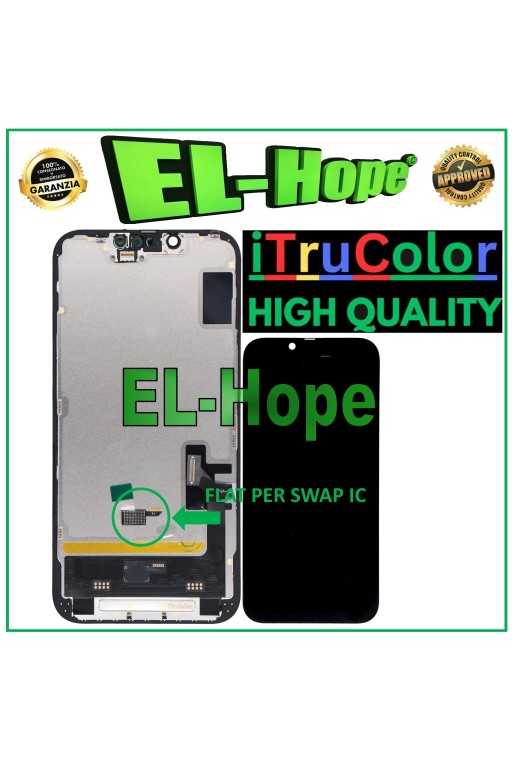 DISPLAY LCD iTruColor SOFT OLED PREMIUM PER APPLE IPHONE 14 TOUCH SCREEN SCHERMO DISPLAY LCD iTruColor SOFT OLED PREMIUM PER APPLE IPHONE 14 TOUCH SCREEN SCHERMO