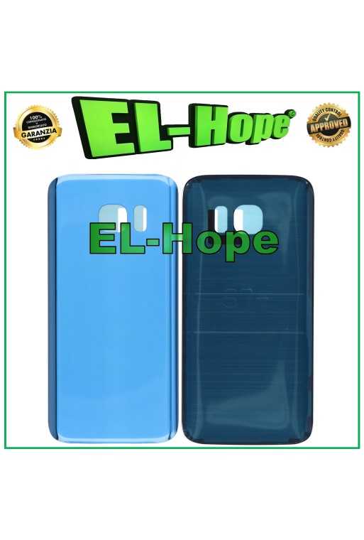 COPRI BATTERIA PER SAMSUNG GALAXY S7 SM-G930 VETRO SCOCCA CASE POSTERIORE BLU