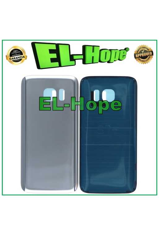 COPRI BATTERIA PER SAMSUNG GALAXY S7 SM-G930 VETRO SCOCCA CASE POSTERIORE SILVER