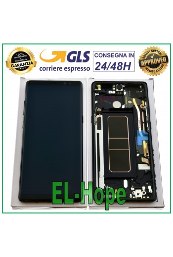 DISPLAY LCD ORIGINALE SAMSUNG GALAXY NOTE 8 SM-N950 SM-N950F TOUCH SCREEN NERO
