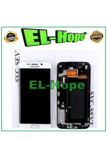 DISPLAY LCD ORIGINALE SAMSUNG GALAXY S6 EDGE SM-G925F TOUCH SCREEN BIANCO