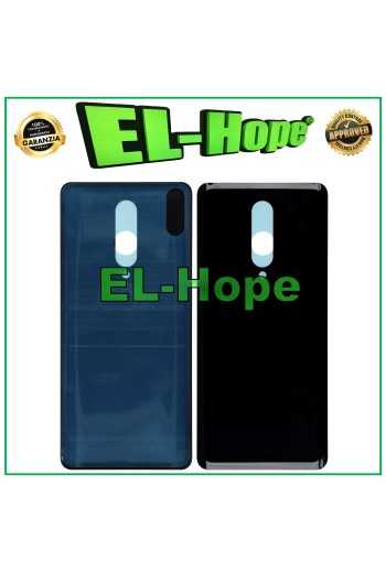 COPRI BATTERIA PER ONEPLUS 8 VETRO SCOCCA COPERCHIO BACK CASE POSTERIORE NERO