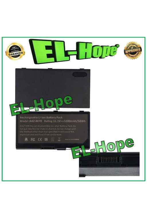 BATTERIA PER PC NOTEBOOK ASUS 07G0165A1875 5200 mAh 11.1V NERA PARI ORIGINALE BATTERIA PER PC NOTEBOOK ASUS 07G0165A1875 5200 mAh 11.1V NERA PARI ORIGINALE