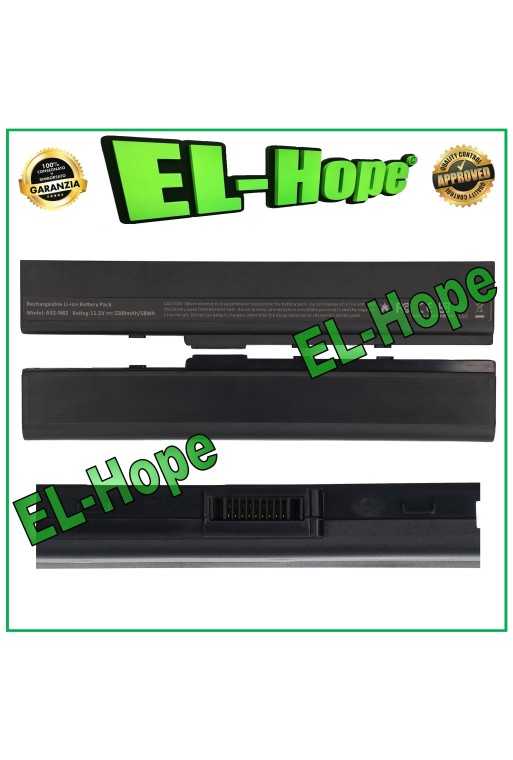 BATTERIA PER PC NOTEBOOK ASUS A32-N82 5200 mAh 11.1V 58 Wh NERA PARI ORIGINALE BATTERIA PER PC NOTEBOOK ASUS A32-N82 5200 mAh 11.1V 58 Wh NERA PARI ORIGINALE