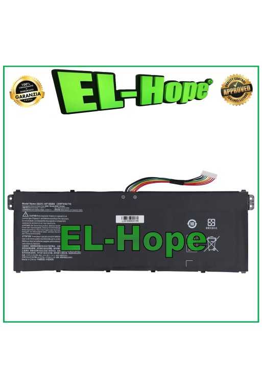 BATTERIA PER PC NOTEBOOK ACER AP19B8K 3831 mAh 11.25V 43.8Wh NERA PARI ORIGINALE BATTERIA PER PC NOTEBOOK ACER AP19B8K 3831 mAh 11.25V 43.8Wh NERA PARI ORIGINALE