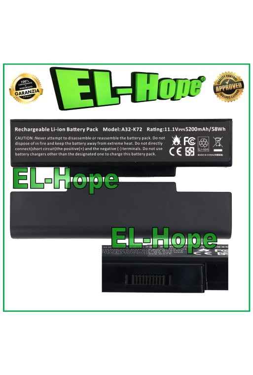 BATTERIA PER PC NOTEBOOK ASUS 70NX01B1000Z 5200 mAh 11.1 V NERA PARI ORIGINALE BATTERIA PER PC NOTEBOOK ASUS 70NX01B1000Z 5200 mAh 11.1 V NERA PARI ORIGINALE