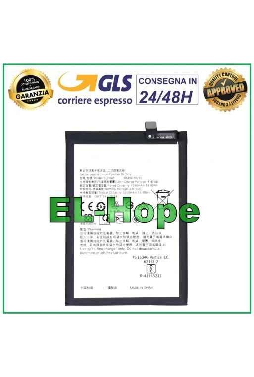 BATTERIA BLP805 PER OPPO A54 A54S CPH2273 / A53S CPH2135 5000 mAh PARI ORIGINALE