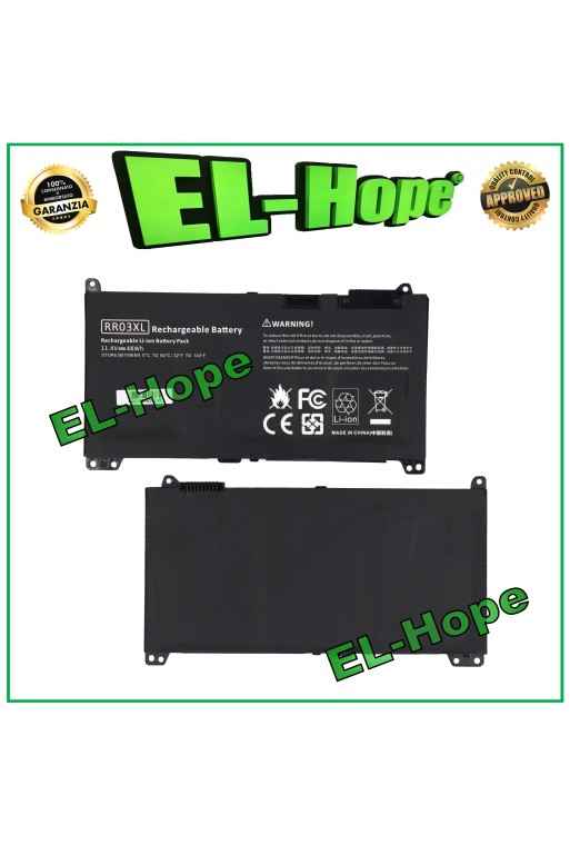 BATTERIA PER NOTEBOOK HP HSTNN-Q04C RR03048XL HSTNN-PB6W NERA PARI ORIGINALE