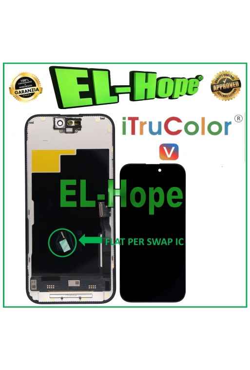 DISPLAY LCD INCELL iTruColor PER APPLE IPHONE 15 PRO TOUCH SCREEN VETRO DISPLAY LCD INCELL iTruColor PER APPLE IPHONE 15 PRO TOUCH SCREEN VETRO
