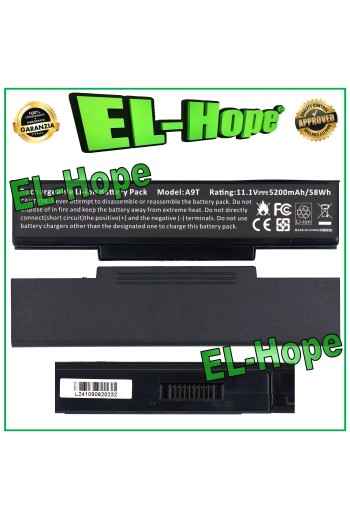 BATTERIA PER PC NOTEBOOK ASUS A9T 906C5040F 5200mAh 11.1V 58Wh PARI ORIGINALE