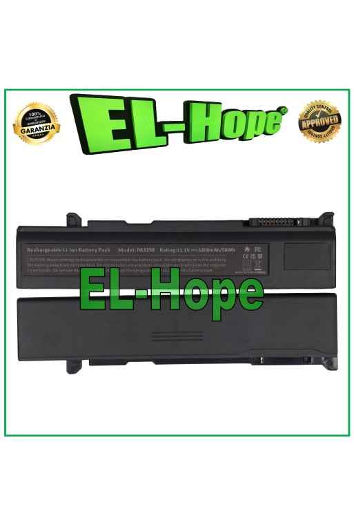 BATTERIA PER PC NOTEBOOK TOSHIBA PA3817U1BRS 5200 mAh 11.1V NERA PARI ORIGINALE BATTERIA PER PC NOTEBOOK TOSHIBA PA3817U1BRS 5200 mAh 11.1V NERA PARI ORIGINALE